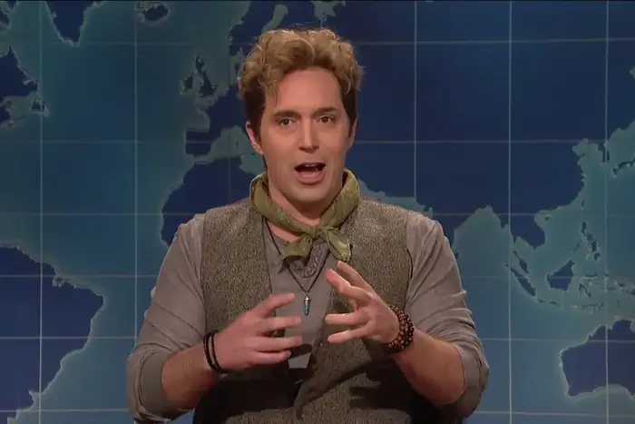 A photo of Beck Bennett as Jules Who Sees Things A Little Differently on SNL